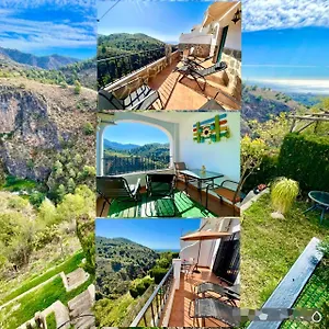 Axarquia 1, Terraza Privada Con Vistas A La Montaña Rio Y Al Mar Frigiliana